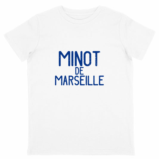 T-shirt enfant Minot de Marseille Blanc - face_blanc