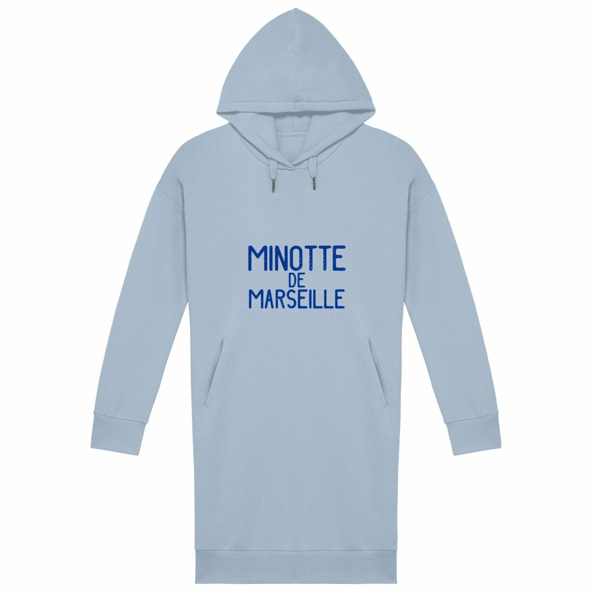 Robe Sweat Femme Minotte de Marseille - face_bleu